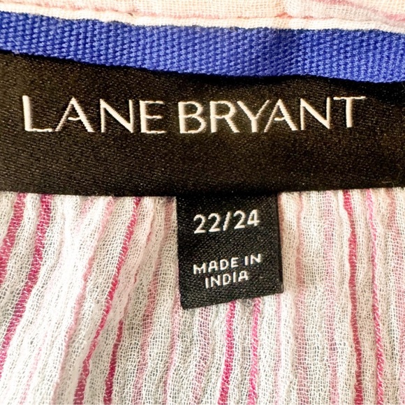 Lane Bryant Pale Pink Striped Top - Picture 5 of 5